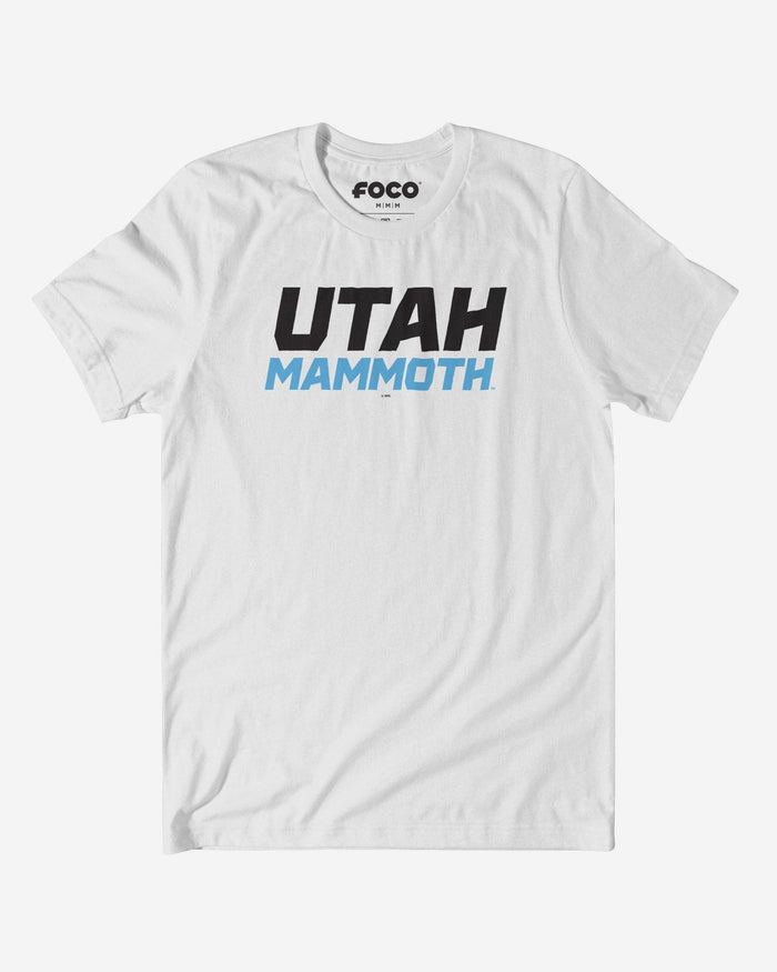 Utah Mammoth Wordmark Logo T-Shirt FOCO White S - FOCO.com