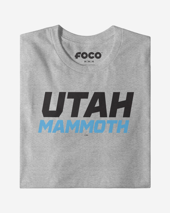 Utah Mammoth Wordmark Logo T-Shirt FOCO Athletic Heather S - FOCO.com