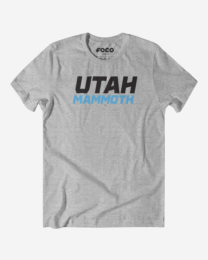 Utah Mammoth Wordmark Logo T-Shirt FOCO Athletic Heather S - FOCO.com
