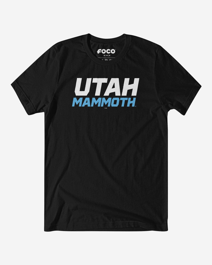 Utah Mammoth Wordmark Logo T-Shirt FOCO Black S - FOCO.com