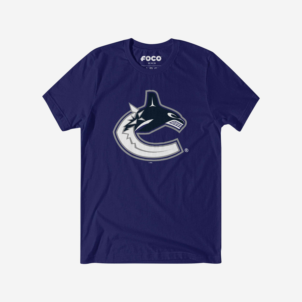 Vancouver Canucks Primary Logo T-Shirt FOCO Team Navy S - FOCO.com