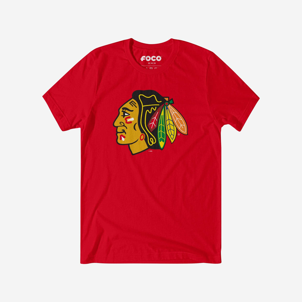 Chicago Blackhawks Primary Logo T-Shirt FOCO Red S - FOCO.com