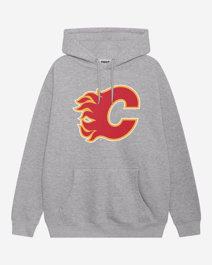 Calgary Flames Primary Logo Hoodie FOCO Athletic Heather S - FOCO.com