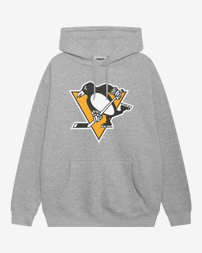 Pittsburgh Penguins Primary Logo Hoodie FOCO Athletic Heather S - FOCO.com