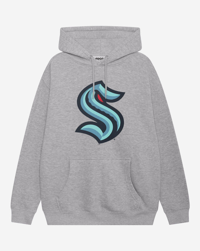 Seattle Kraken Primary Logo Hoodie FOCO Athletic Heather S - FOCO.com