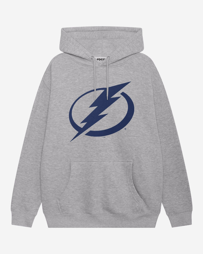 Tampa Bay Lightning Primary Logo Hoodie FOCO Athletic Heather S - FOCO.com