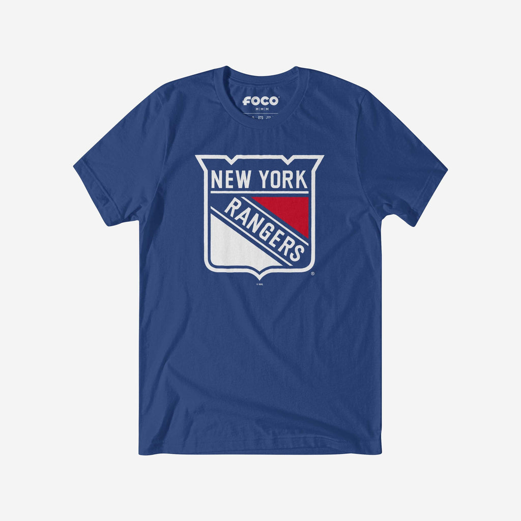 New York Rangers Primary Logo T-Shirt FOCO True Royal S - FOCO.com