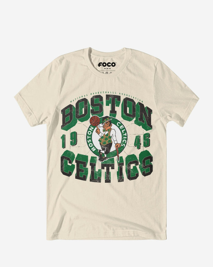 Boston Celtics Court Arched Wordmark T-Shirt FOCO S - FOCO.com