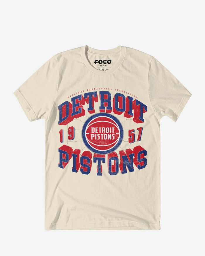 Detroit Pistons Court Arched Wordmark T-Shirt FOCO S - FOCO.com