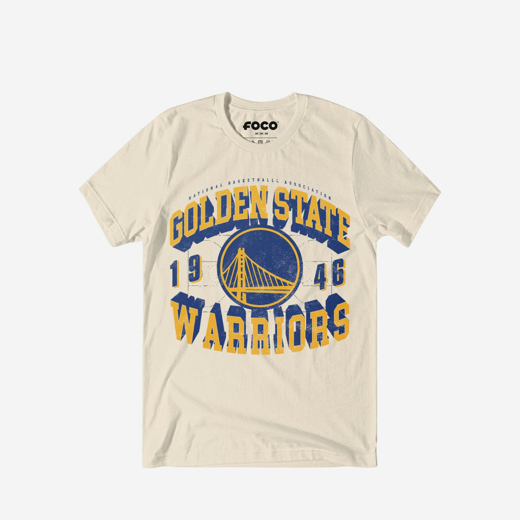 Golden State Warriors Court Arched Wordmark T-Shirt FOCO S - FOCO.com