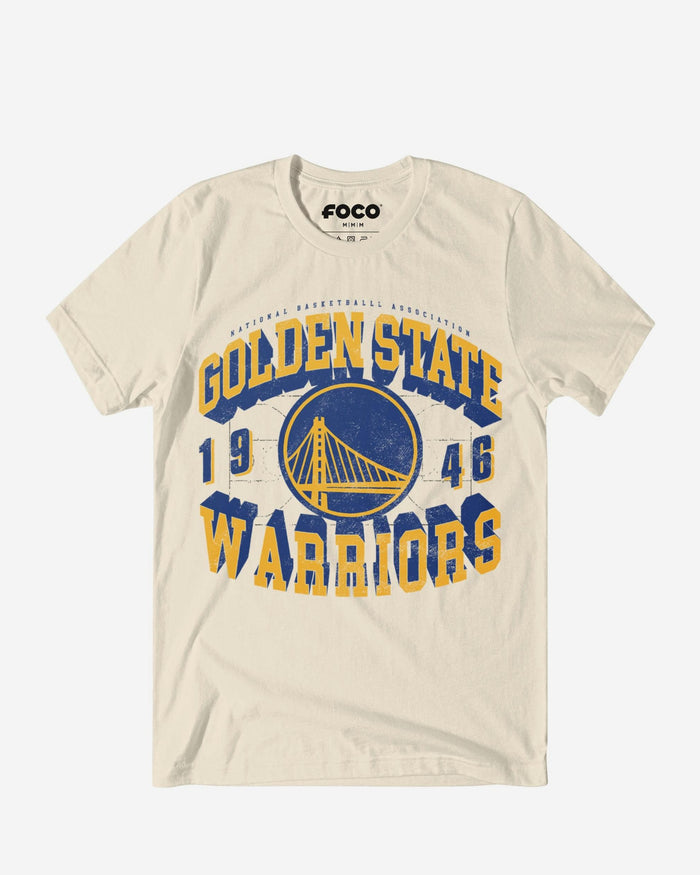 Golden State Warriors Court Arched Wordmark T-Shirt FOCO S - FOCO.com
