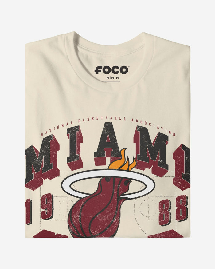 Miami Heat Court Arched Wordmark T-Shirt FOCO S - FOCO.com