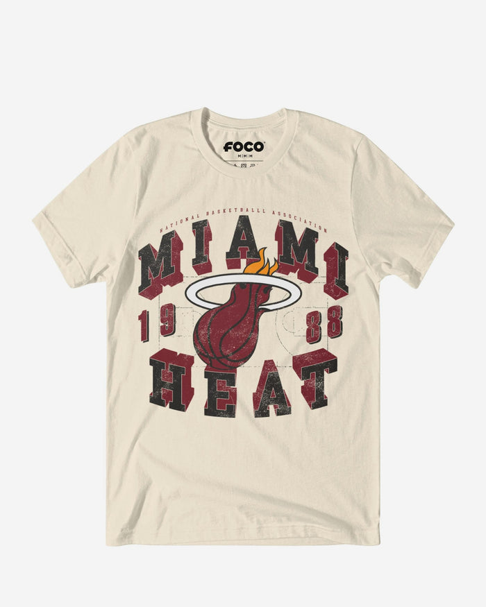 Miami Heat Court Arched Wordmark T-Shirt FOCO S - FOCO.com