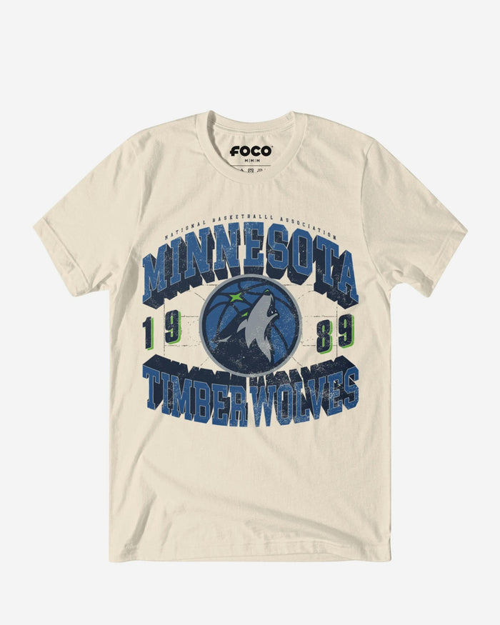 Minnesota Timberwolves Court Arched Wordmark T-Shirt FOCO S - FOCO.com