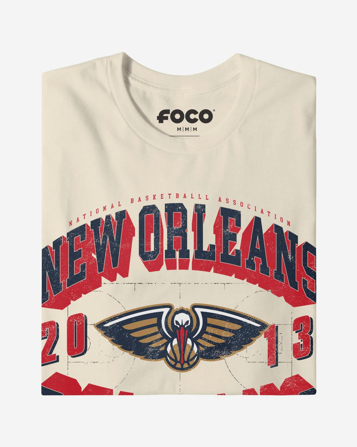 New Orleans Pelicans Court Arched Wordmark T-Shirt FOCO S - FOCO.com