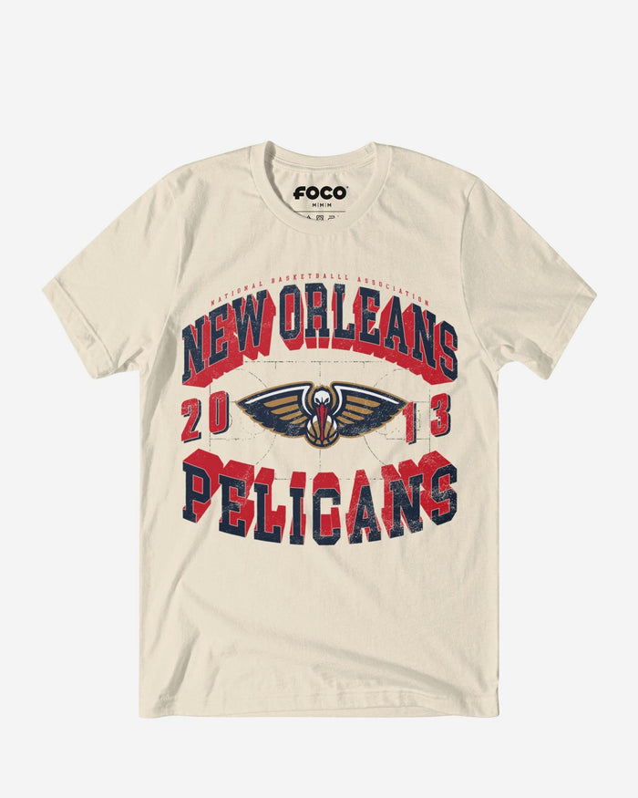 New Orleans Pelicans Court Arched Wordmark T-Shirt FOCO S - FOCO.com