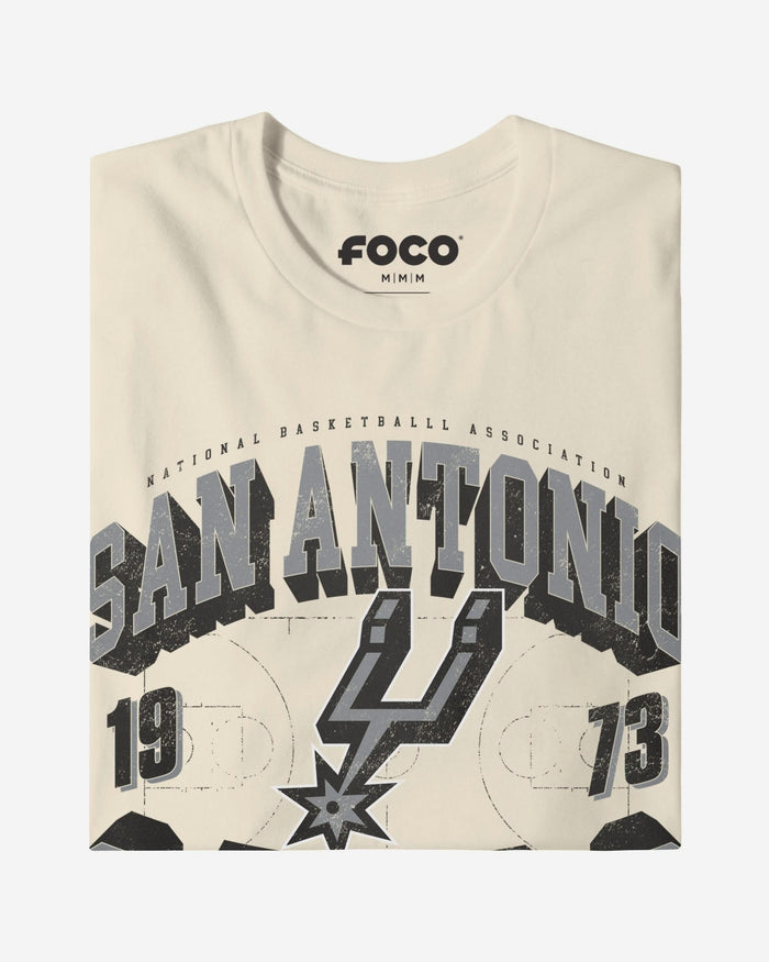 San Antonio Spurs Court Arched Wordmark T-Shirt FOCO S - FOCO.com