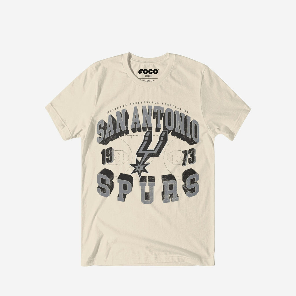 San Antonio Spurs Court Arched Wordmark T-Shirt FOCO S - FOCO.com