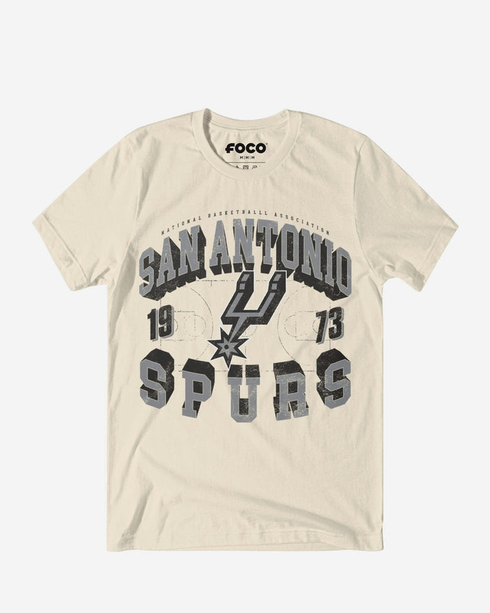 San Antonio Spurs Court Arched Wordmark T-Shirt FOCO S - FOCO.com