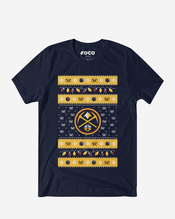 Denver Nuggets Holiday Lights Sweater T-Shirt FOCO S - FOCO.com