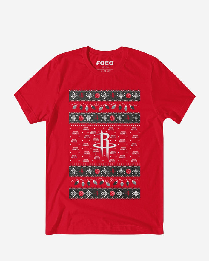 Houston Rockets Holiday Lights Sweater T-Shirt FOCO S - FOCO.com