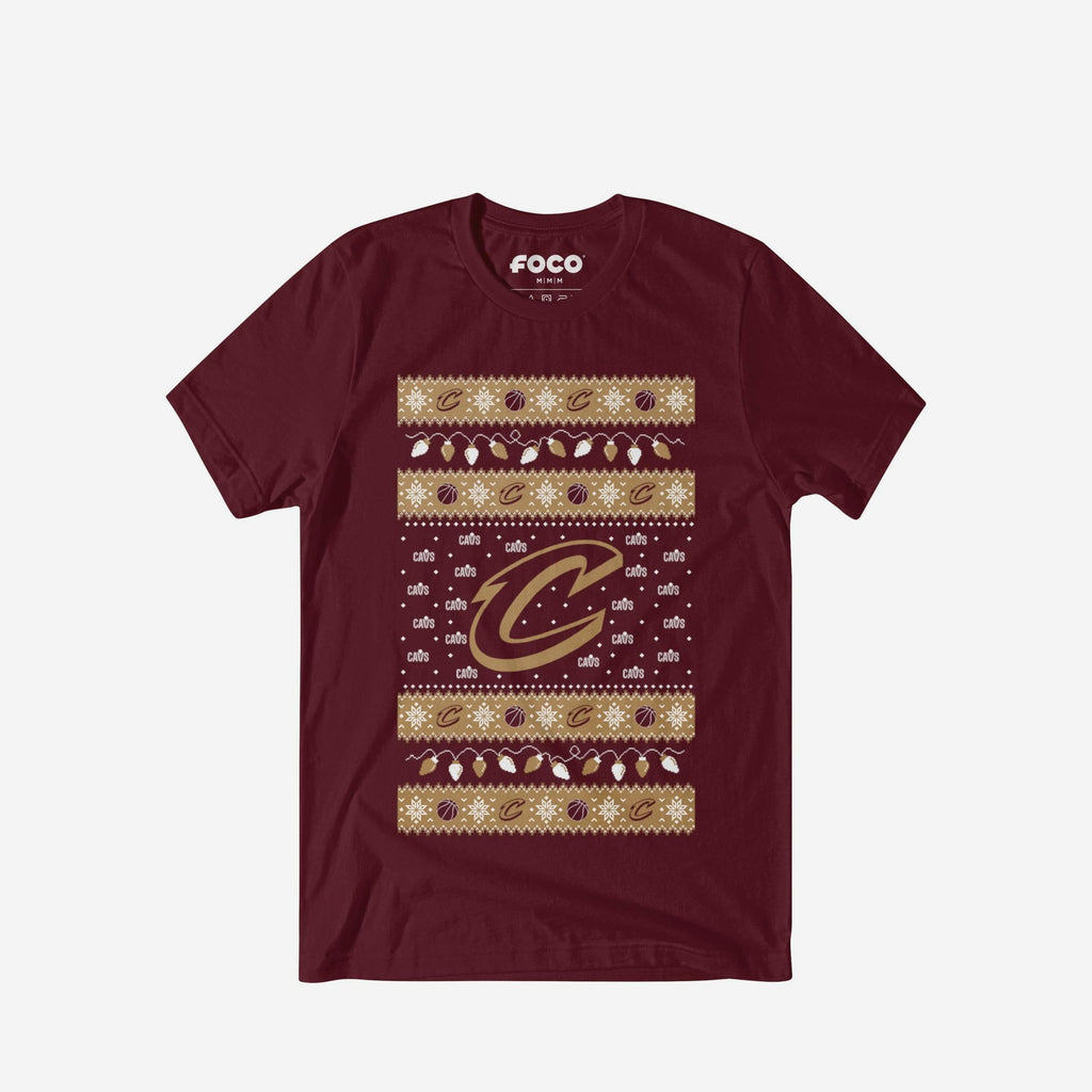 Cleveland Cavaliers Holiday Lights Sweater T-Shirt FOCO S - FOCO.com