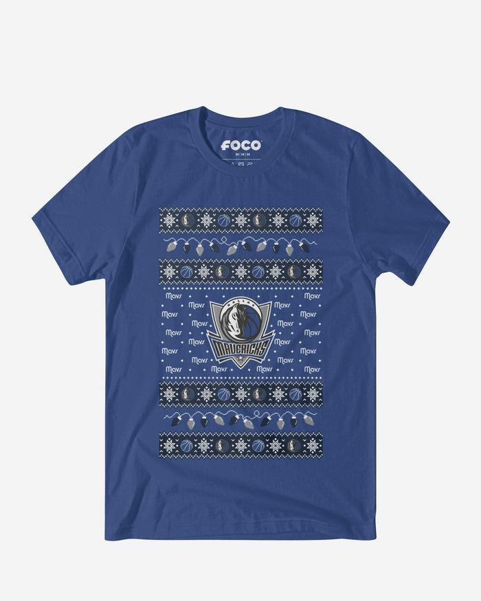 Dallas Mavericks Holiday Lights Sweater T-Shirt FOCO S - FOCO.com
