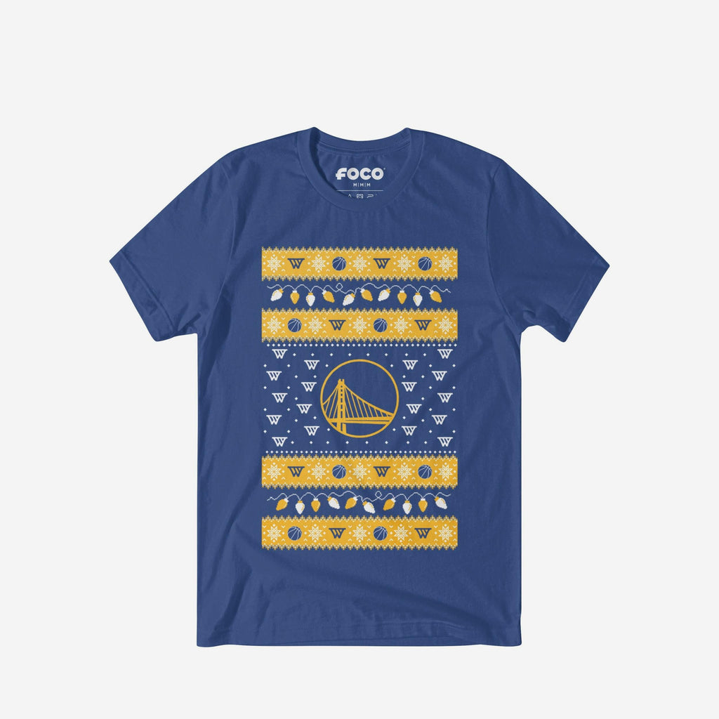 Golden State Warriors Holiday Lights Sweater T-Shirt FOCO S - FOCO.com