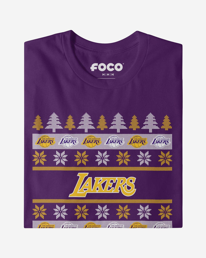 Los Angeles Lakers Holiday Sweater T-Shirt FOCO - FOCO.com