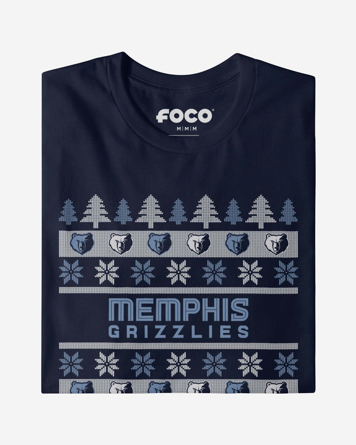 Memphis Grizzlies Holiday Sweater T-Shirt FOCO - FOCO.com