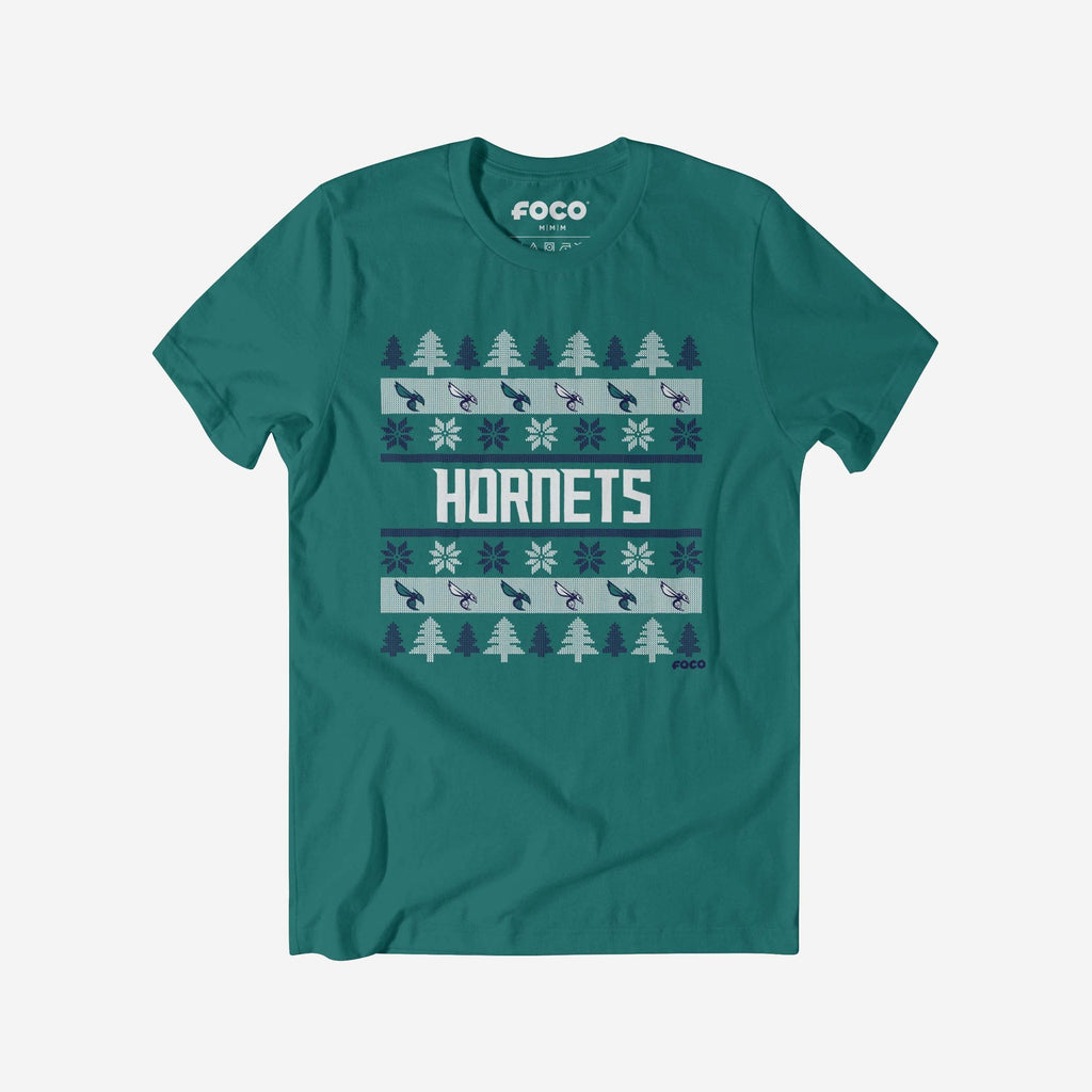 Charlotte Hornets Holiday Sweater T-Shirt FOCO S - FOCO.com