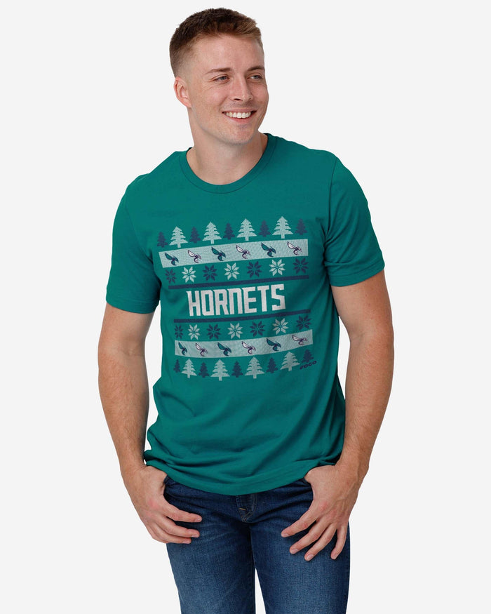 Charlotte Hornets Holiday Sweater T-Shirt FOCO - FOCO.com