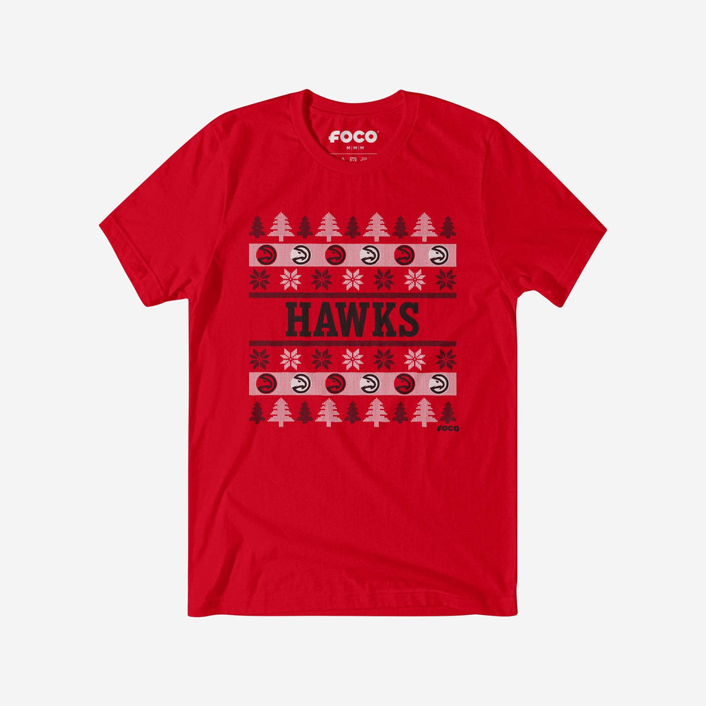 Atlanta Hawks Holiday Sweater T-Shirt FOCO S - FOCO.com