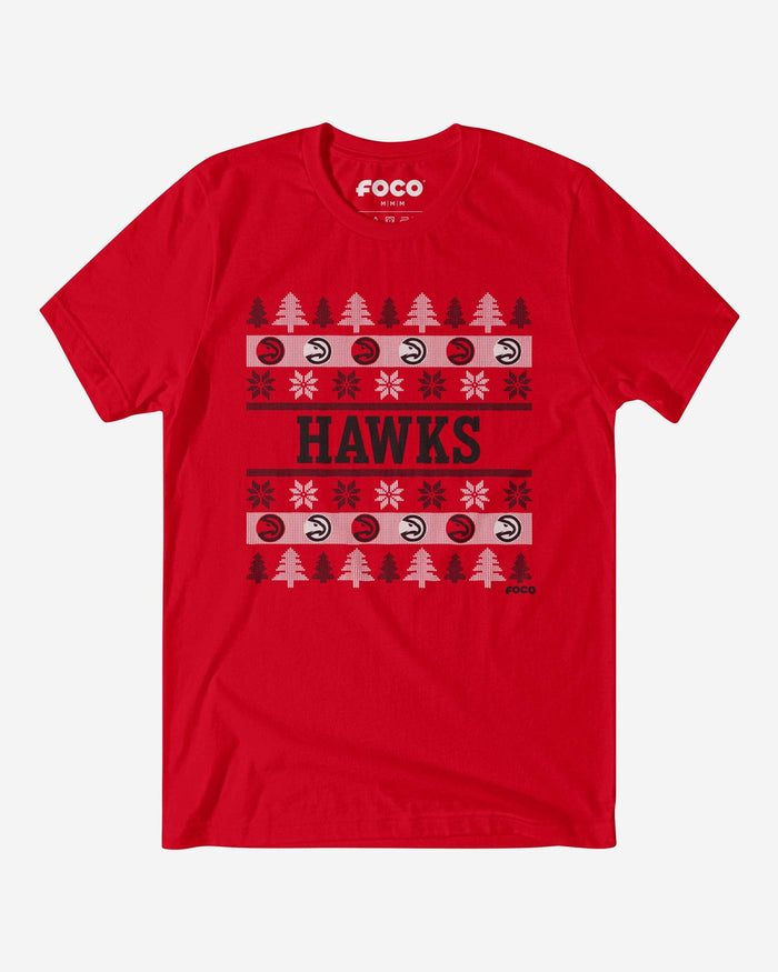 Atlanta Hawks Holiday Sweater T-Shirt FOCO S - FOCO.com