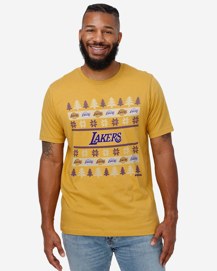 Los Angeles Lakers Holiday Sweater T-Shirt FOCO - FOCO.com