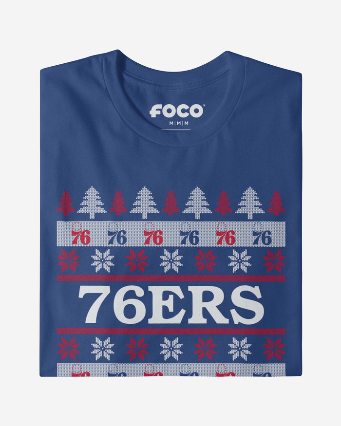 Philadelphia 76ers Holiday Sweater T-Shirt FOCO - FOCO.com