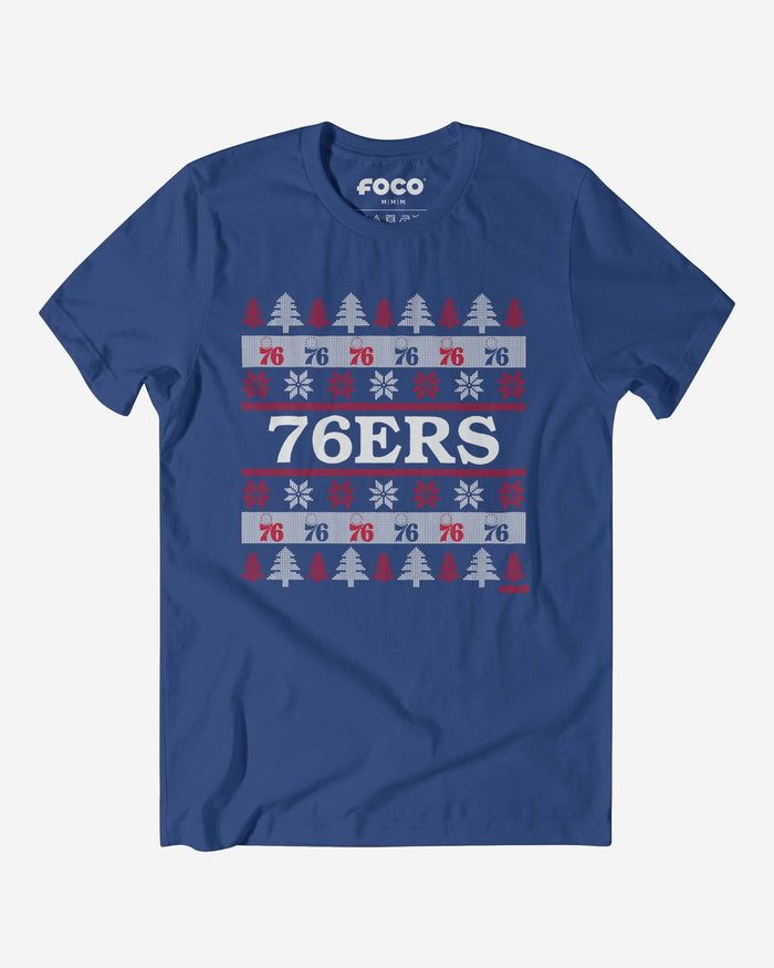 Philadelphia 76ers Holiday Sweater T-Shirt FOCO S - FOCO.com