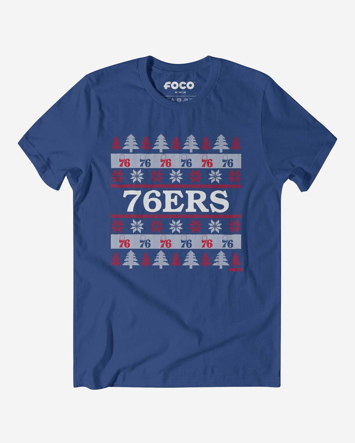 Philadelphia 76Ers Holiday Sweater T-Shirt FOCO S - FOCO.com