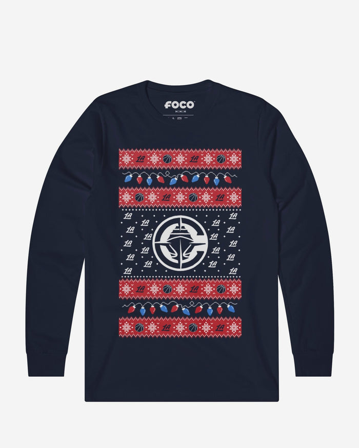 Los Angeles Clippers Holiday Lights Sweater Long Sleeve T-Shirt FOCO S - FOCO.com
