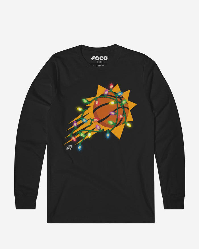 Phoenix Suns Primary Logo Holiday Lights Long Sleeve T-Shirt FOCO S - FOCO.com