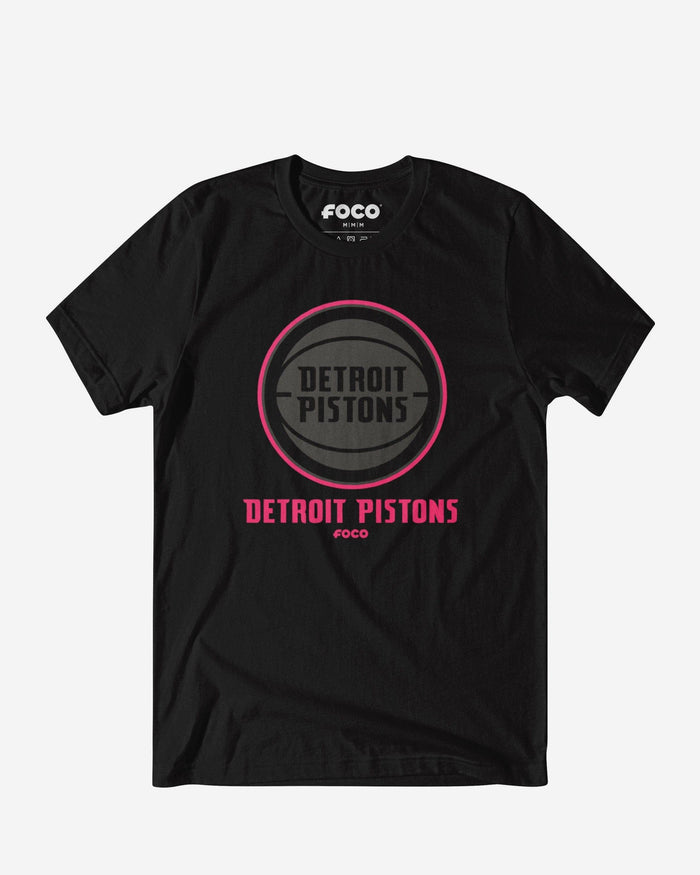 Detroit Pistons Highlight Reel T-Shirt FOCO Black/Neon Pink S - FOCO.com