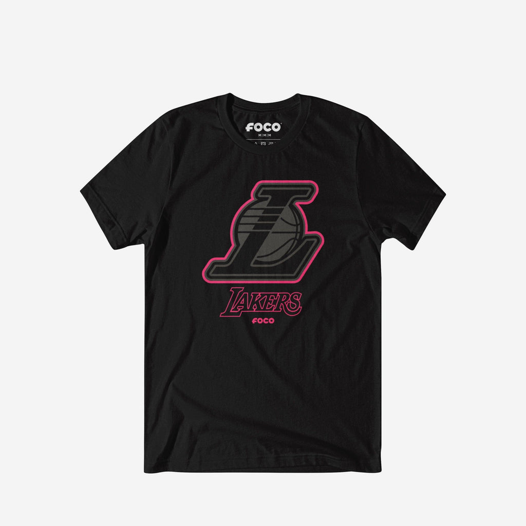 Los Angeles Lakers Highlight Reel T-Shirt FOCO Black/Neon Pink S - FOCO.com