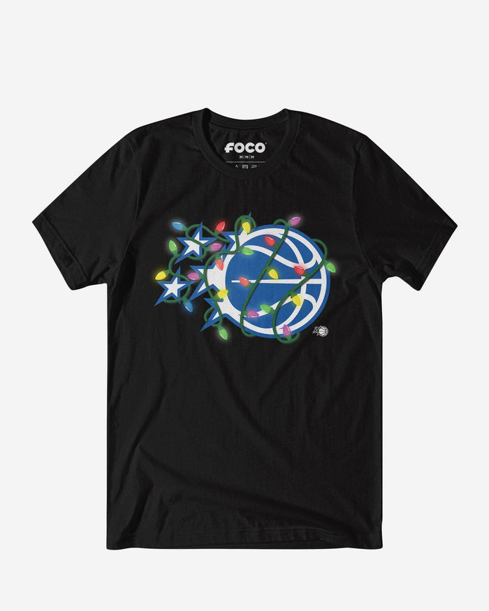 Orlando Magic Primary Logo Holiday Lights T-Shirt FOCO S - FOCO.com