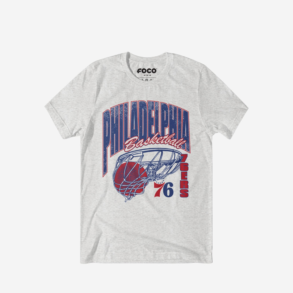 Philadelphia 76ers Script Swish T-Shirt FOCO S - FOCO.com