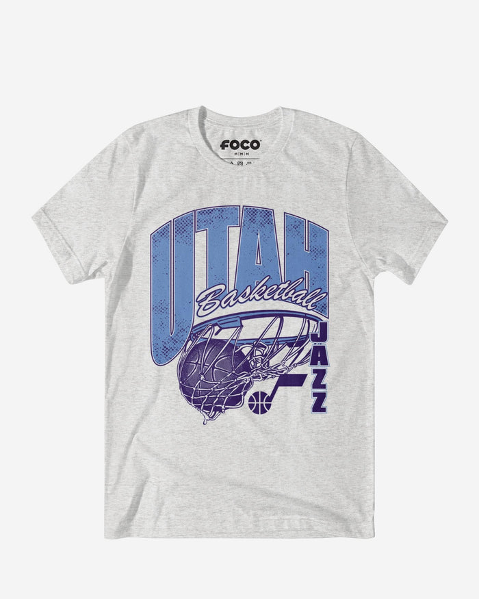 Utah Jazz Script Swish T-Shirt FOCO S - FOCO.com
