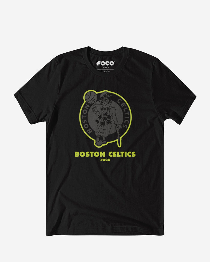 Boston Celtics Highlight Reel T-Shirt FOCO Black/Volt S - FOCO.com