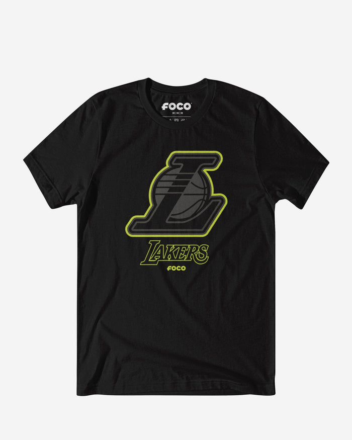 Los Angeles Lakers Highlight Reel T-Shirt FOCO Black/Volt S - FOCO.com