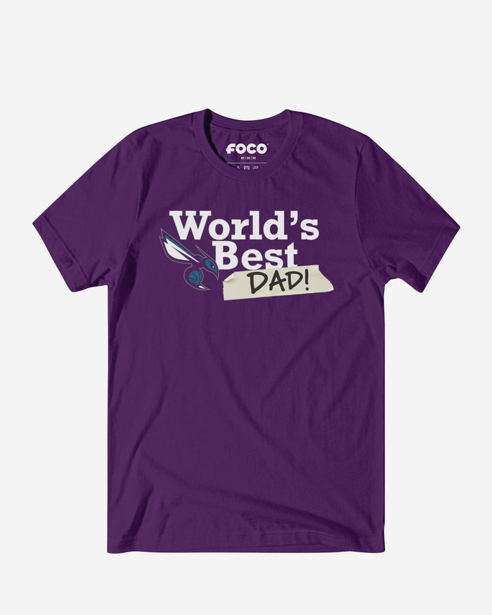 Charlotte Hornets World's Best Dad T-Shirt FOCO S - FOCO.com
