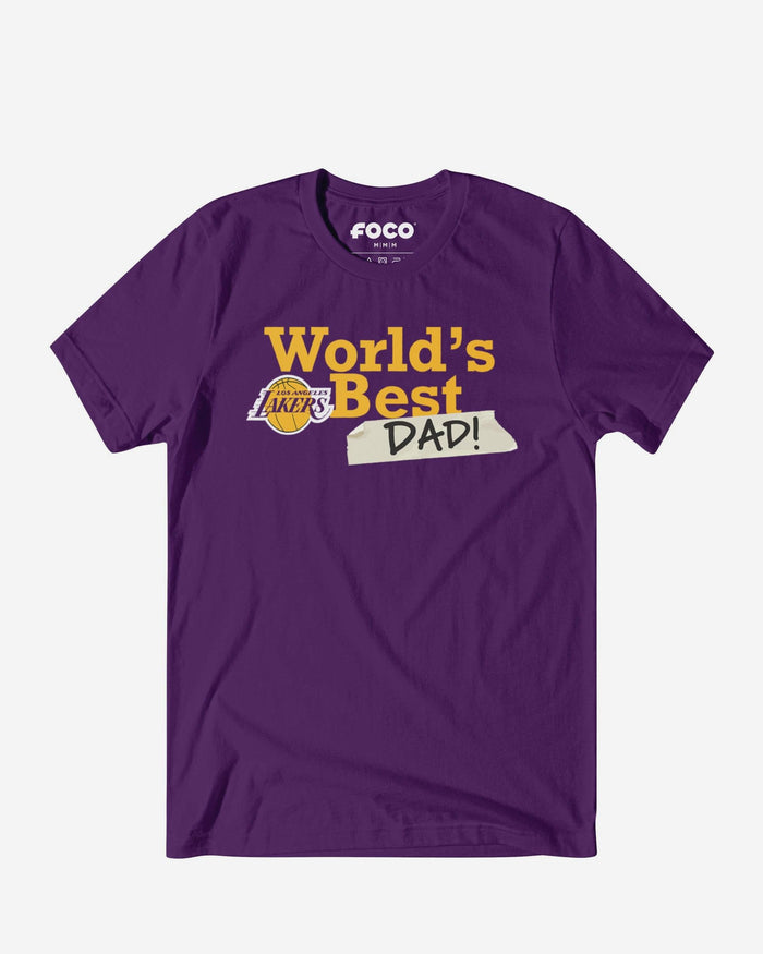Los Angeles Lakers World's Best Dad T-Shirt FOCO S - FOCO.com
