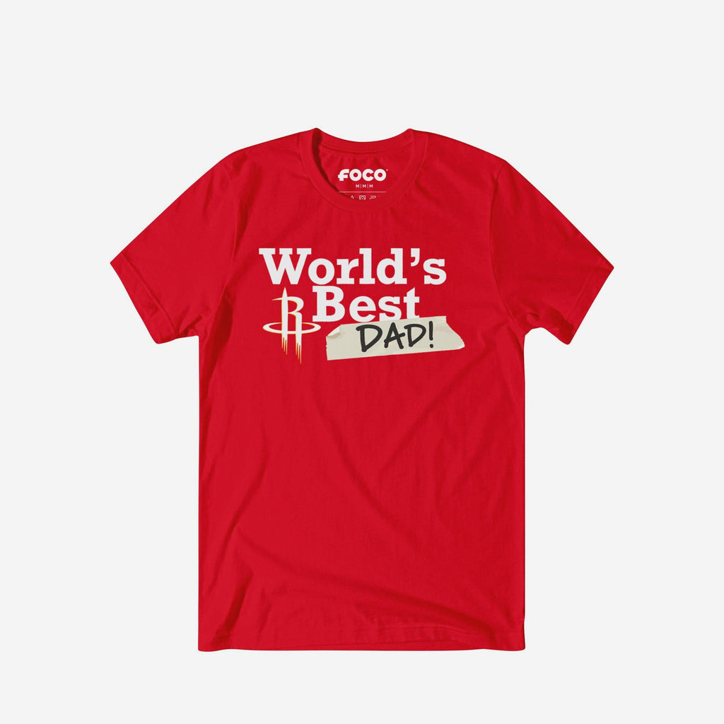 Houston Rockets World's Best Dad T-Shirt FOCO S - FOCO.com